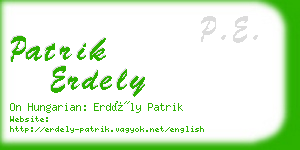 patrik erdely business card